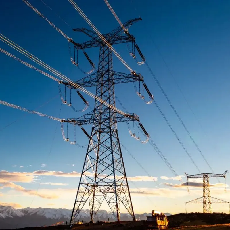 Torre de acero de celosía de voltaje de 500 kV