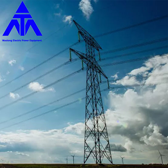 Torre de energía eléctrica galvanizada en caliente de 66kv 120kv 220kv