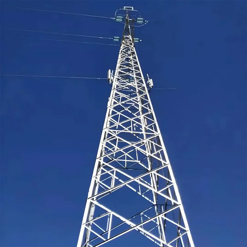 Torre de comunicación de acero en ángulo de cuatro patas
