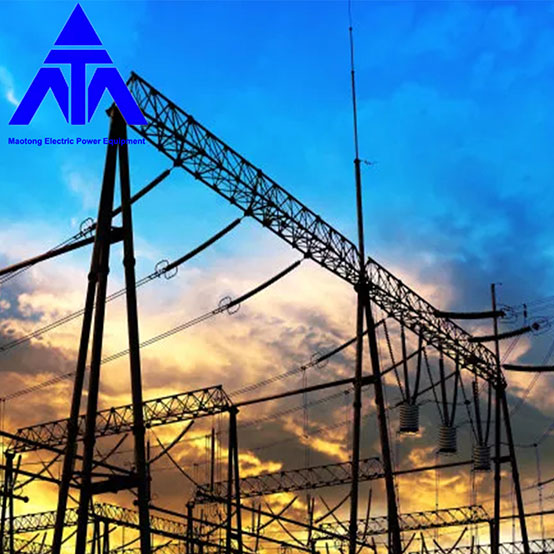 Estructura de la subestación de transmisión eléctrica del transformador 220kv